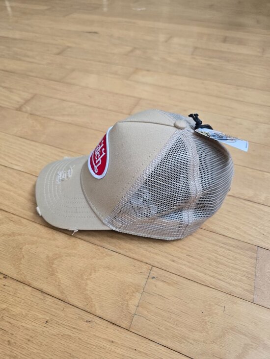 vintage Y2K | Von Dutch tan distressed trucker hat main image 9